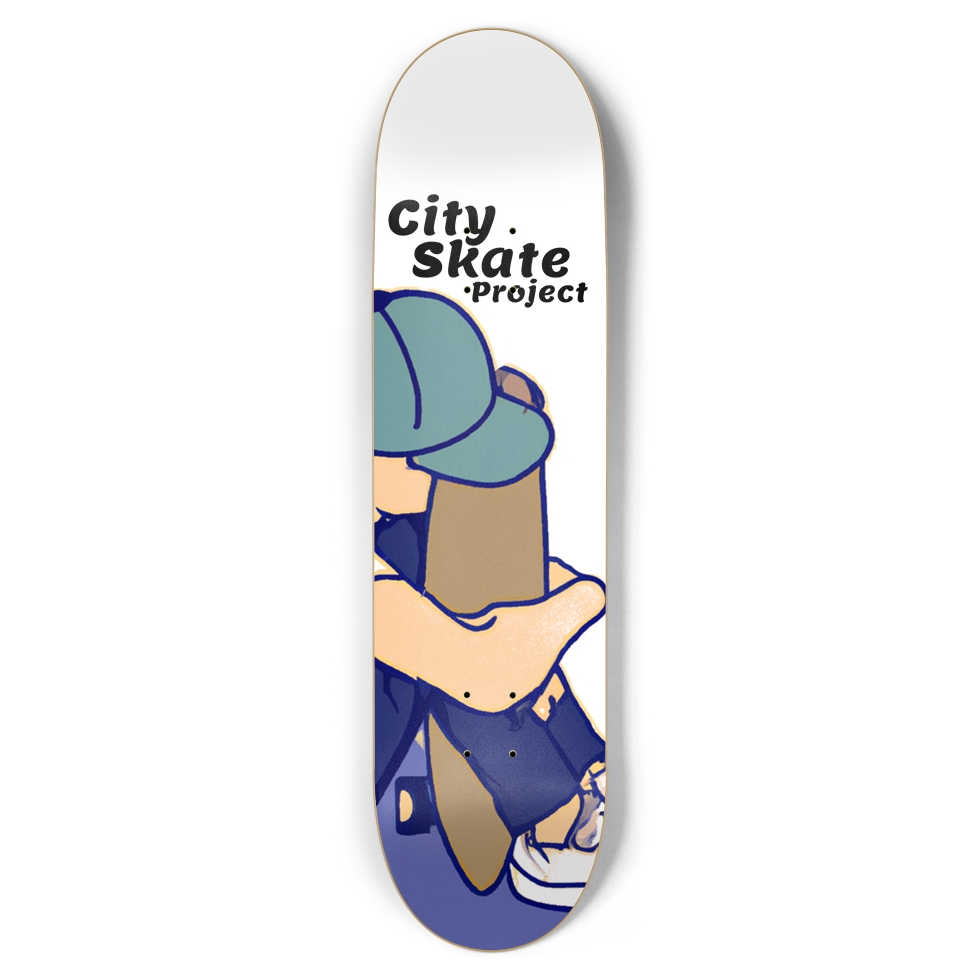 City Skate Project "Love This Board" Custom Skateboard 8.5"