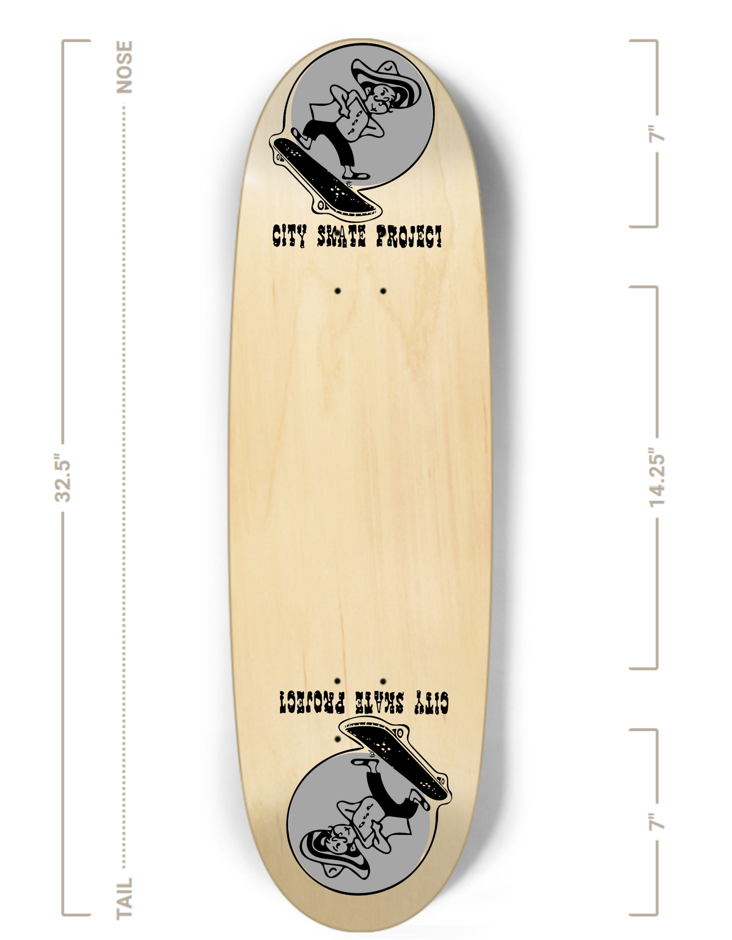 City Skate Project Love This EGG Custom Skateboard 9.75"