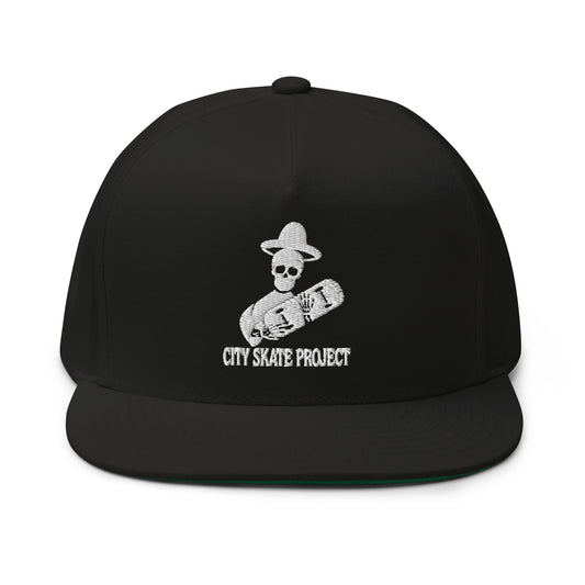 City Skate Project Skelly Logo Flat Bill Cap