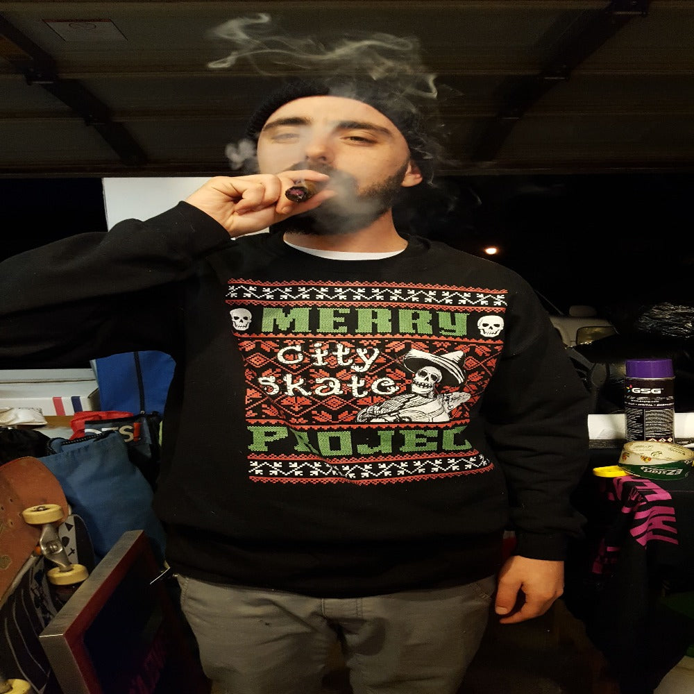 Skateboarding Ugly City Skate Project Sweatshirt Ugly Christmas Sweater