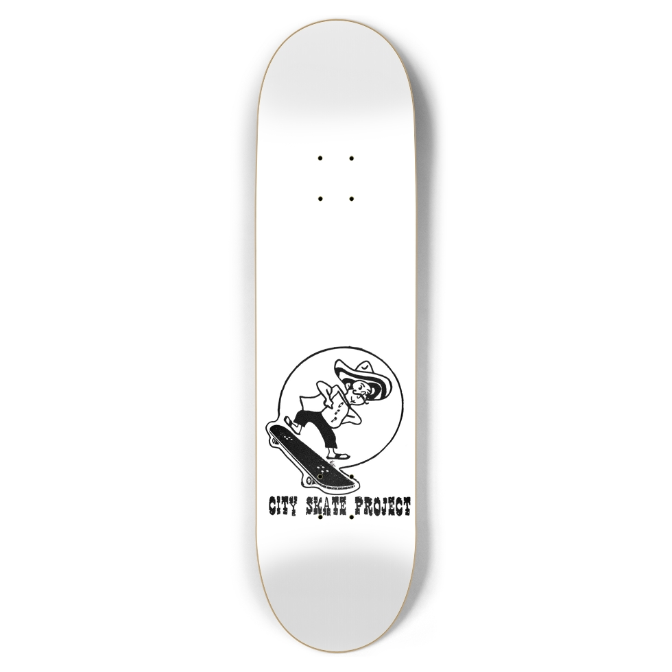 City Skate Project OG LOGO Custom Skateboard Deck 8.5"
