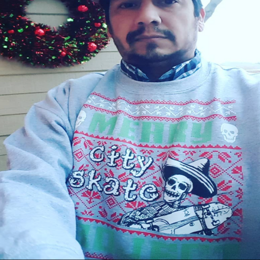 Skateboarding Ugly City Skate Project Sweatshirt Ugly Christmas Sweater