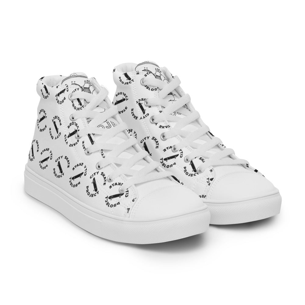 City Skate Project Circle 2021 Logo Men’s high top canvas shoes