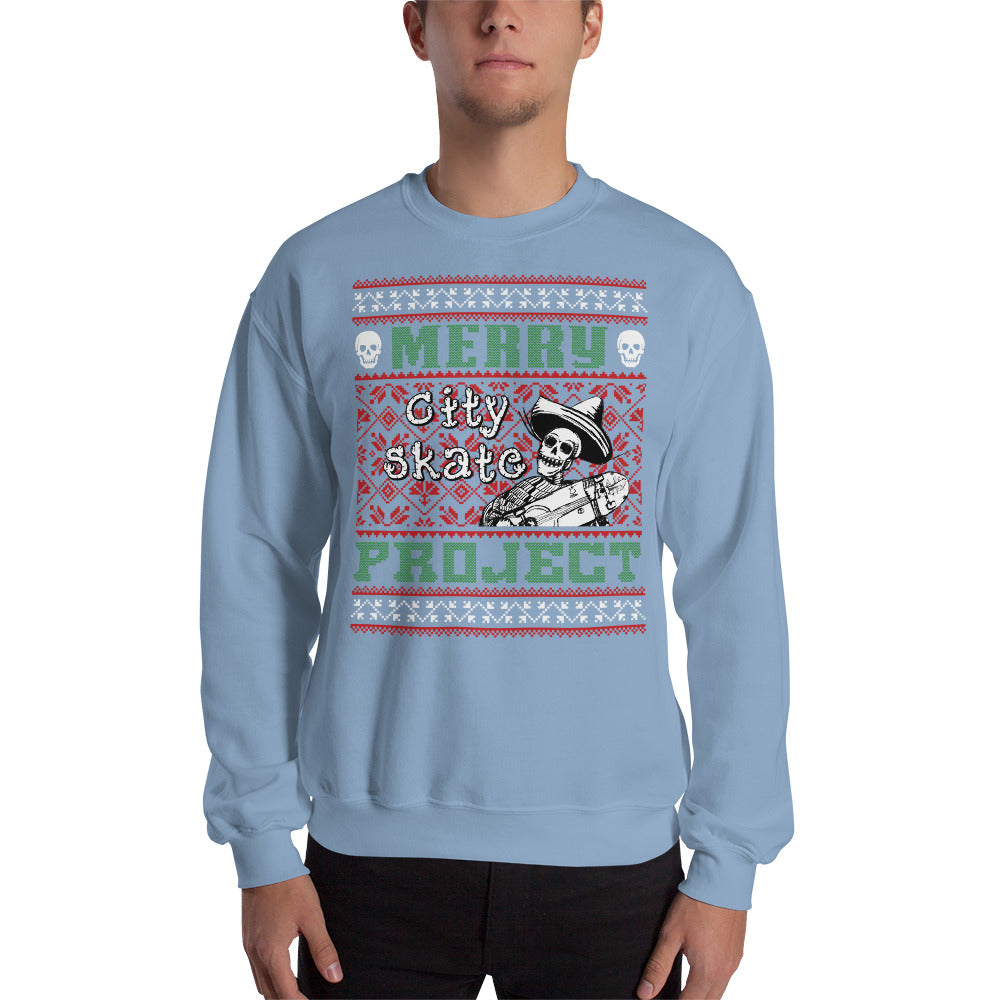 Skateboarding Ugly City Skate Project Sweatshirt Ugly Christmas Sweater