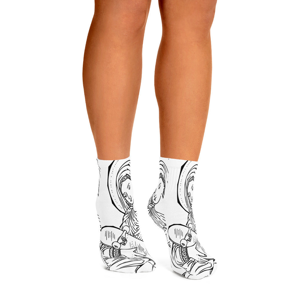 CitySkateProject Mother Mary Ankle Socks