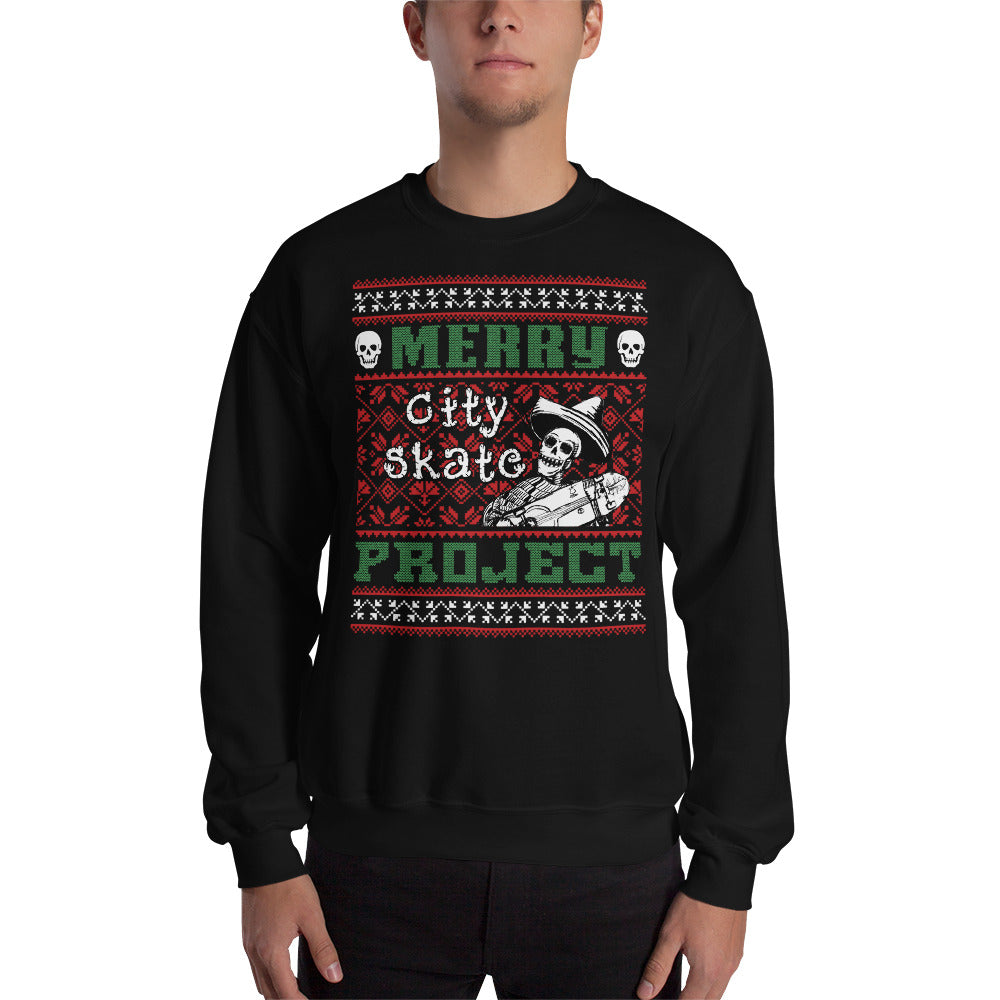 Skateboarding Ugly City Skate Project Sweatshirt Ugly Christmas Sweater