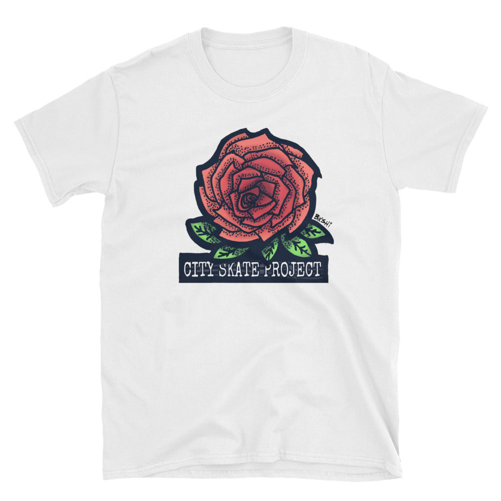 City Skate Project x BxShi RedRose full color Skateboarding T-Shirt