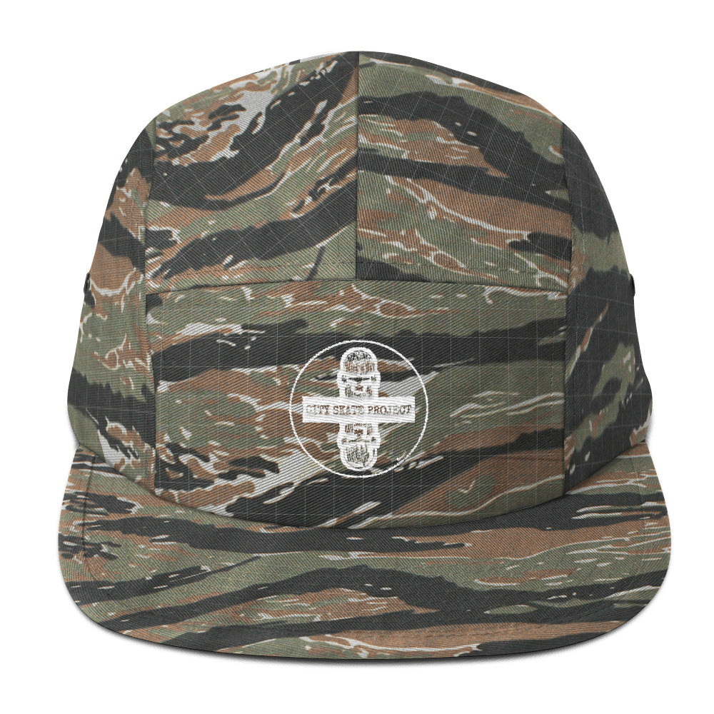 City Skate Project x BxSHI Media 5 panel Camper Hat