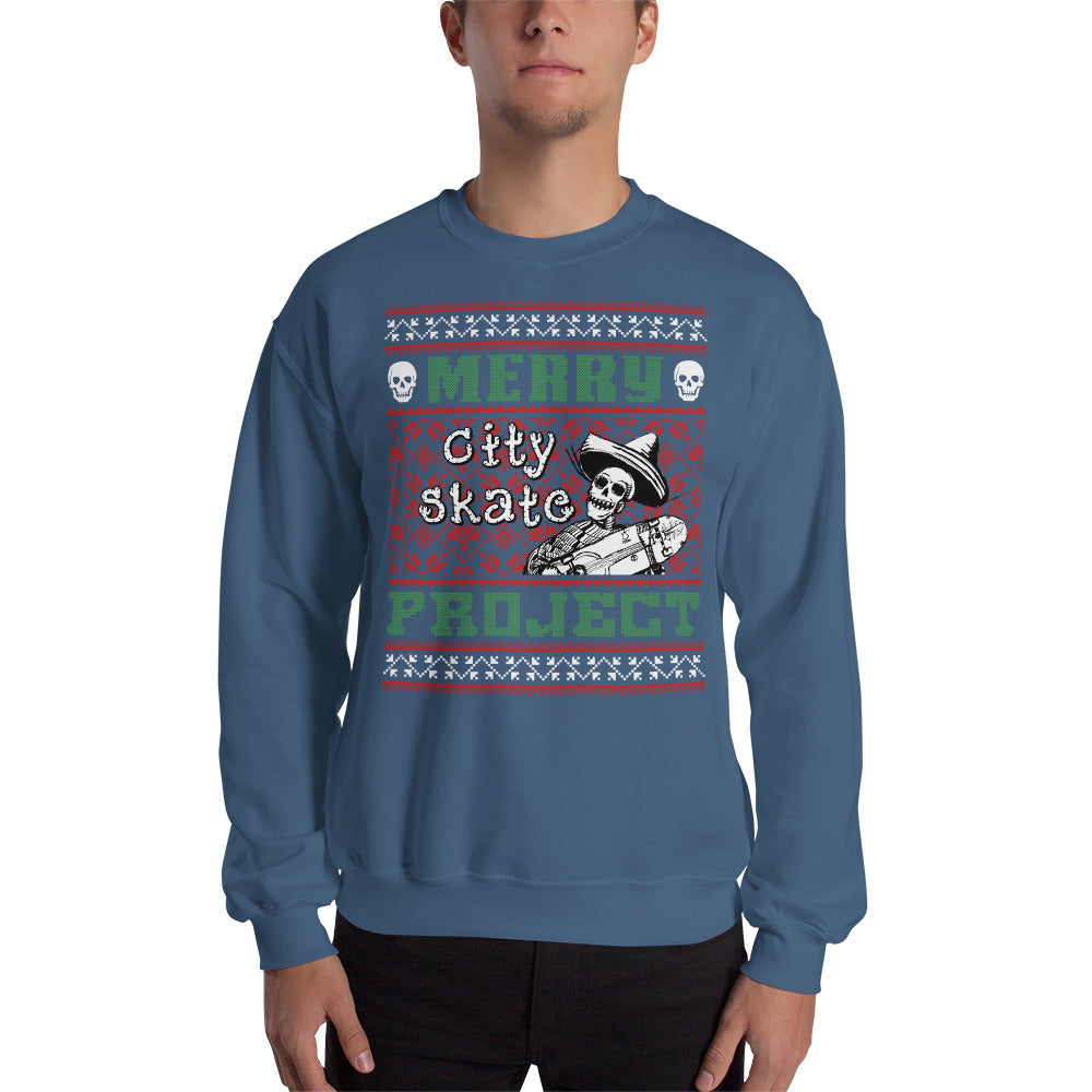 Skateboarding Ugly City Skate Project Sweatshirt Ugly Christmas Sweater