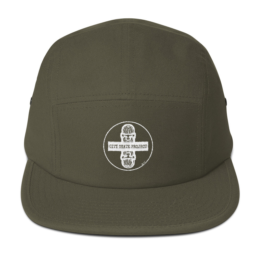 City Skate Project x BxSHI Media 5 panel Camper Hat