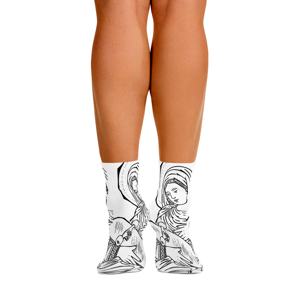 CitySkateProject Mother Mary Ankle Socks