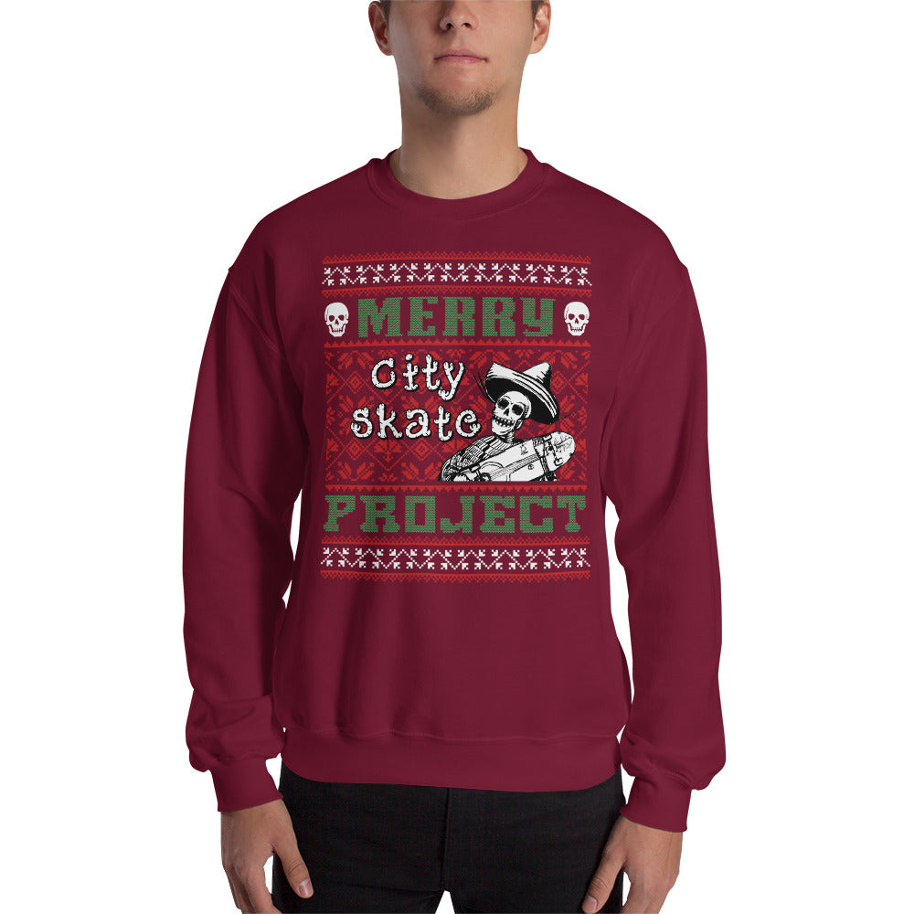 Skateboarding Ugly City Skate Project Sweatshirt Ugly Christmas Sweater