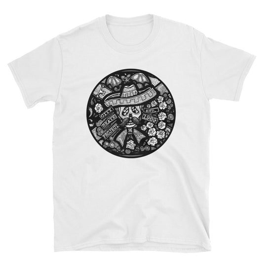 City Skate Project x BxShi Sombrero one color Skateboarding T-Shirt
