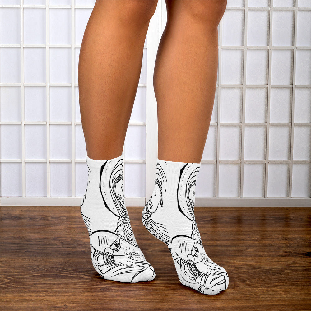 CitySkateProject Mother Mary Ankle Socks