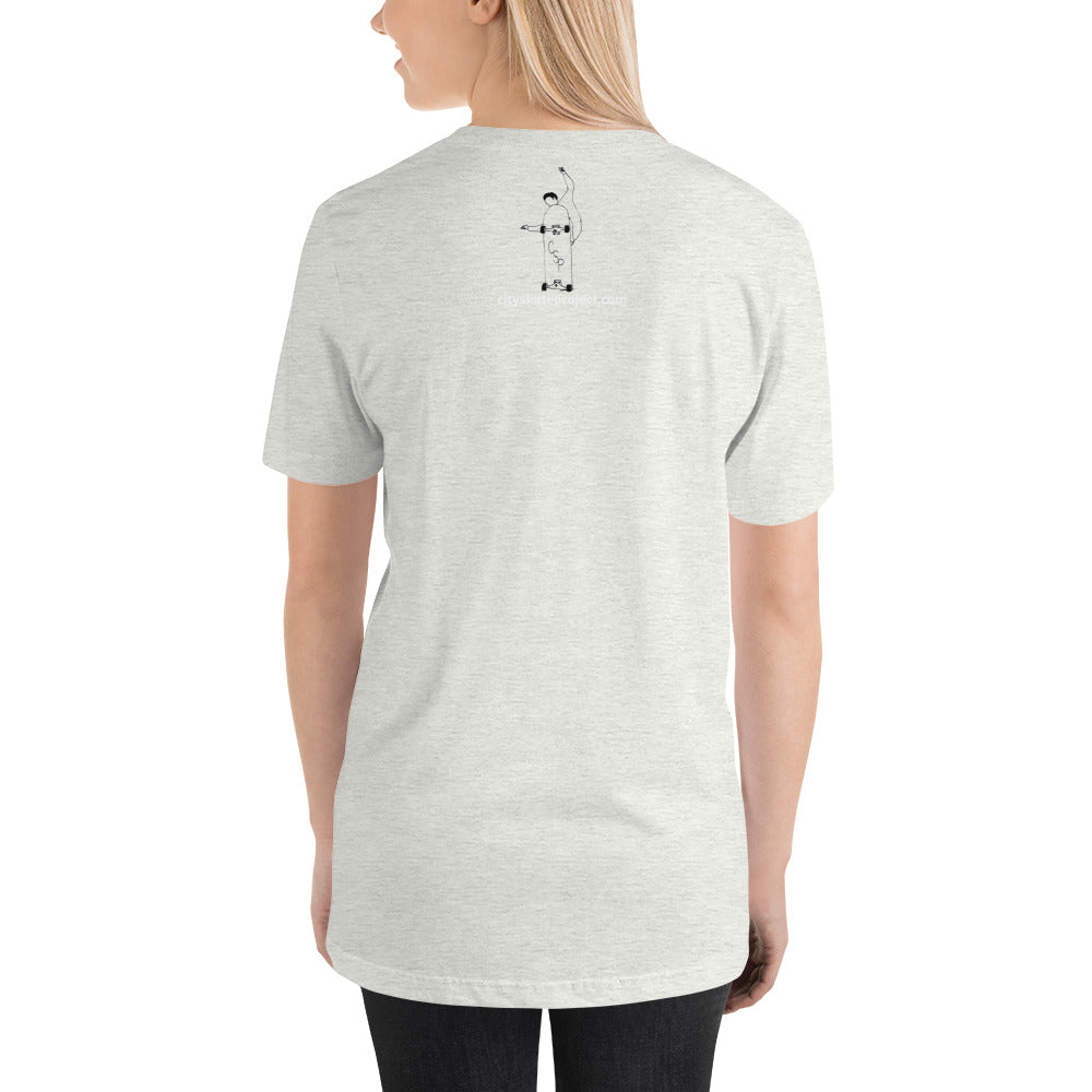 City Skate Project "love this board series" Unisex t-shirt Cubism 1
