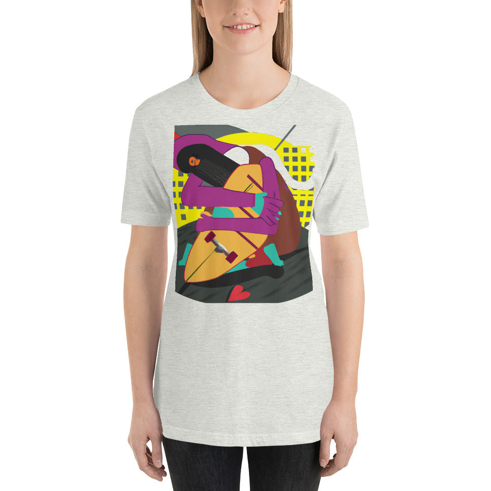 City Skate Project "love this board series" Unisex t-shirt Cubism 1