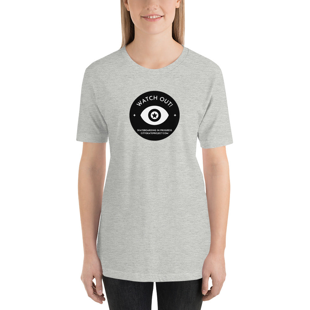 Watch out Skateboarding in progress Unisex t-shirt