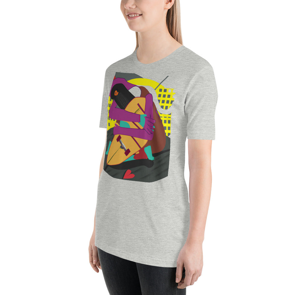 City Skate Project "love this board series" Unisex t-shirt Cubism 1