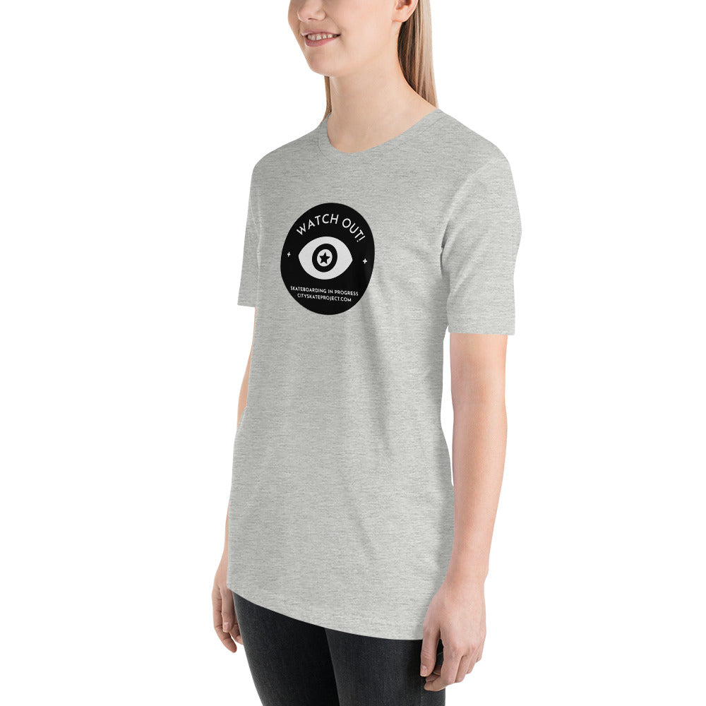 Watch out Skateboarding in progress Unisex t-shirt