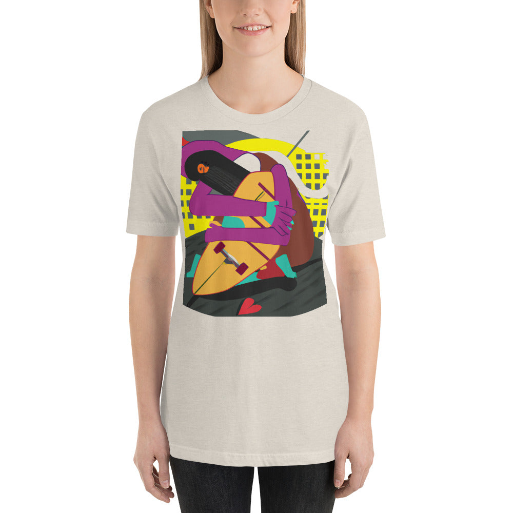 City Skate Project "love this board series" Unisex t-shirt Cubism 1