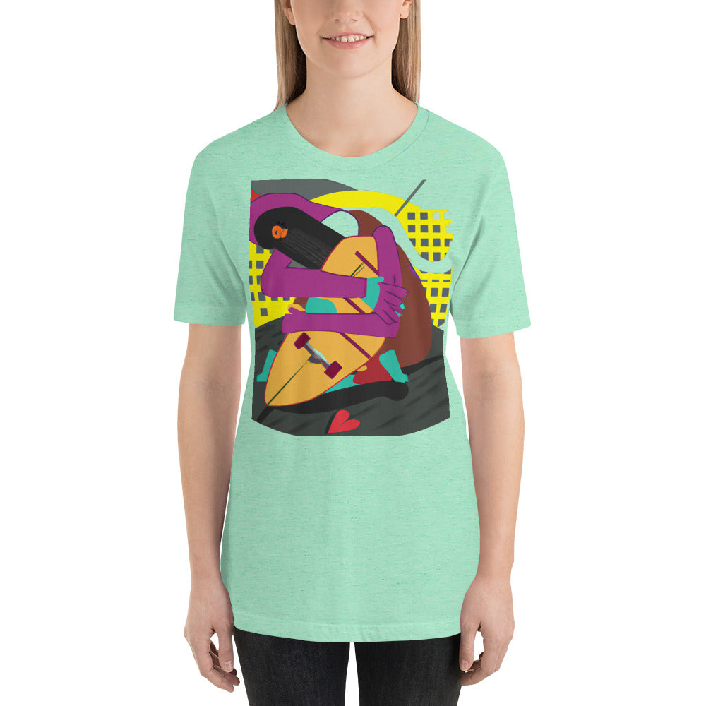 City Skate Project "love this board series" Unisex t-shirt Cubism 1