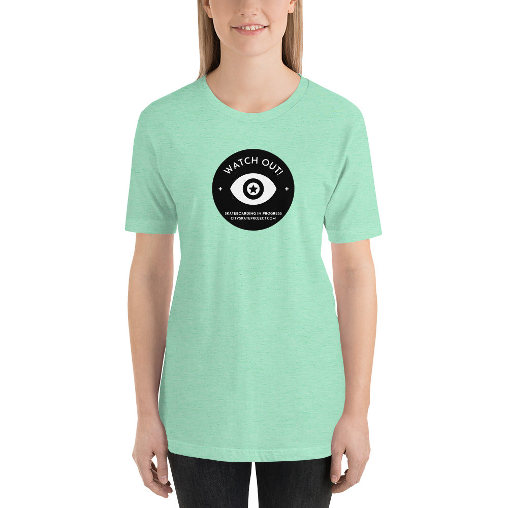Watch out Skateboarding in progress Unisex t-shirt
