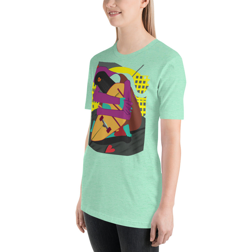 City Skate Project "love this board series" Unisex t-shirt Cubism 1