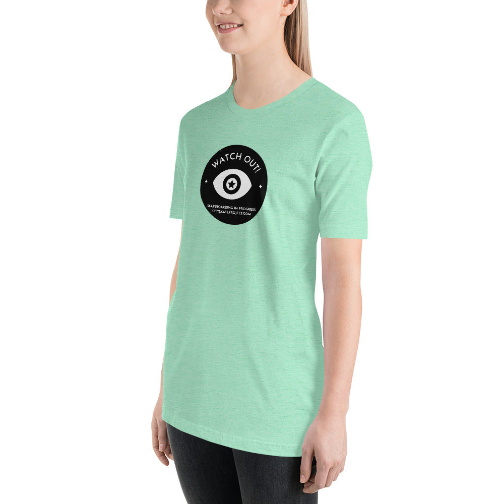 Watch out Skateboarding in progress Unisex t-shirt