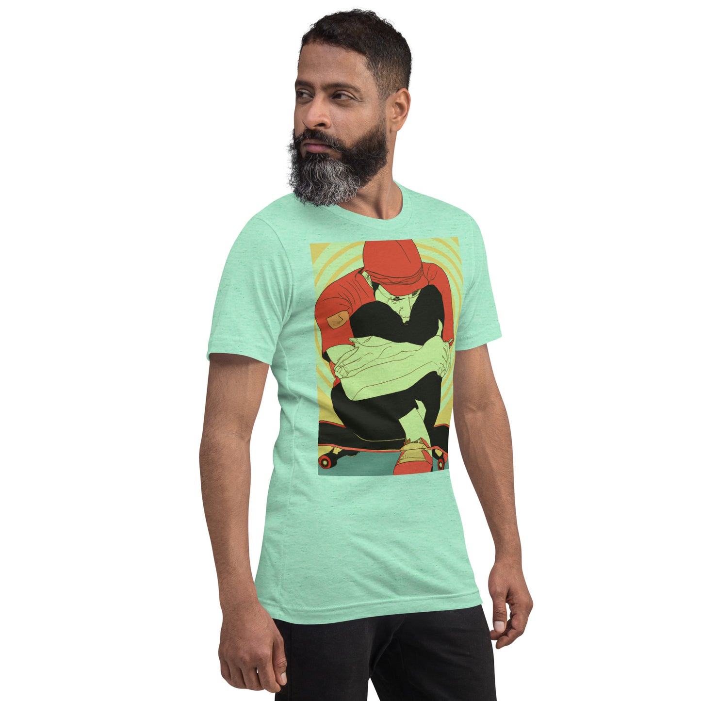 City Skate Project "love this board series" Unisex t-shirt ArtDeco 0