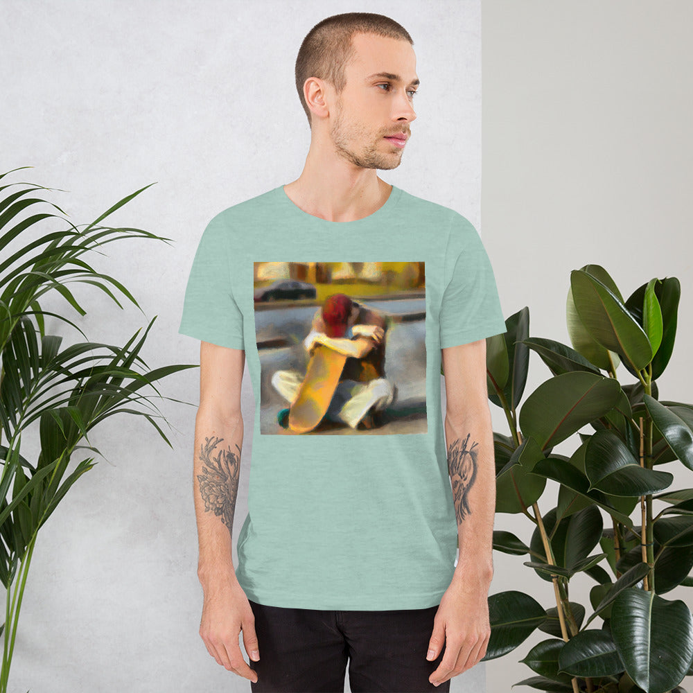 City Skate Project "love this board series" Unisex t-shirt impressionistic 3