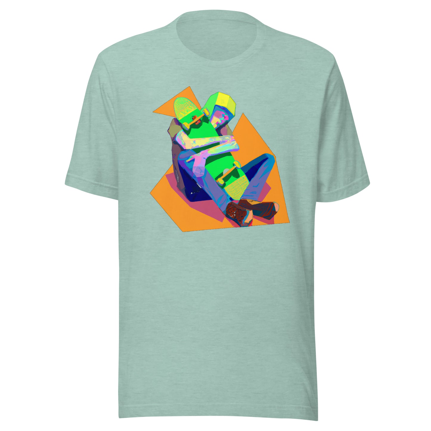 City Skate Project "love this board series" Unisex t-shirt Cubism 2