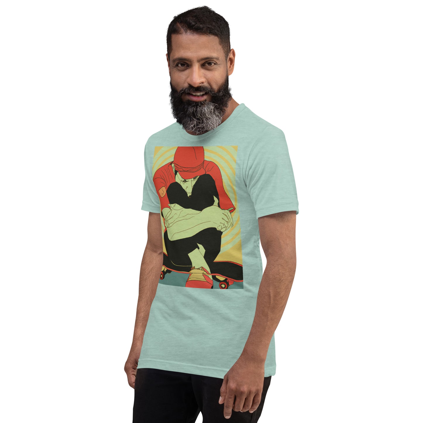 City Skate Project "love this board series" Unisex t-shirt ArtDeco 0