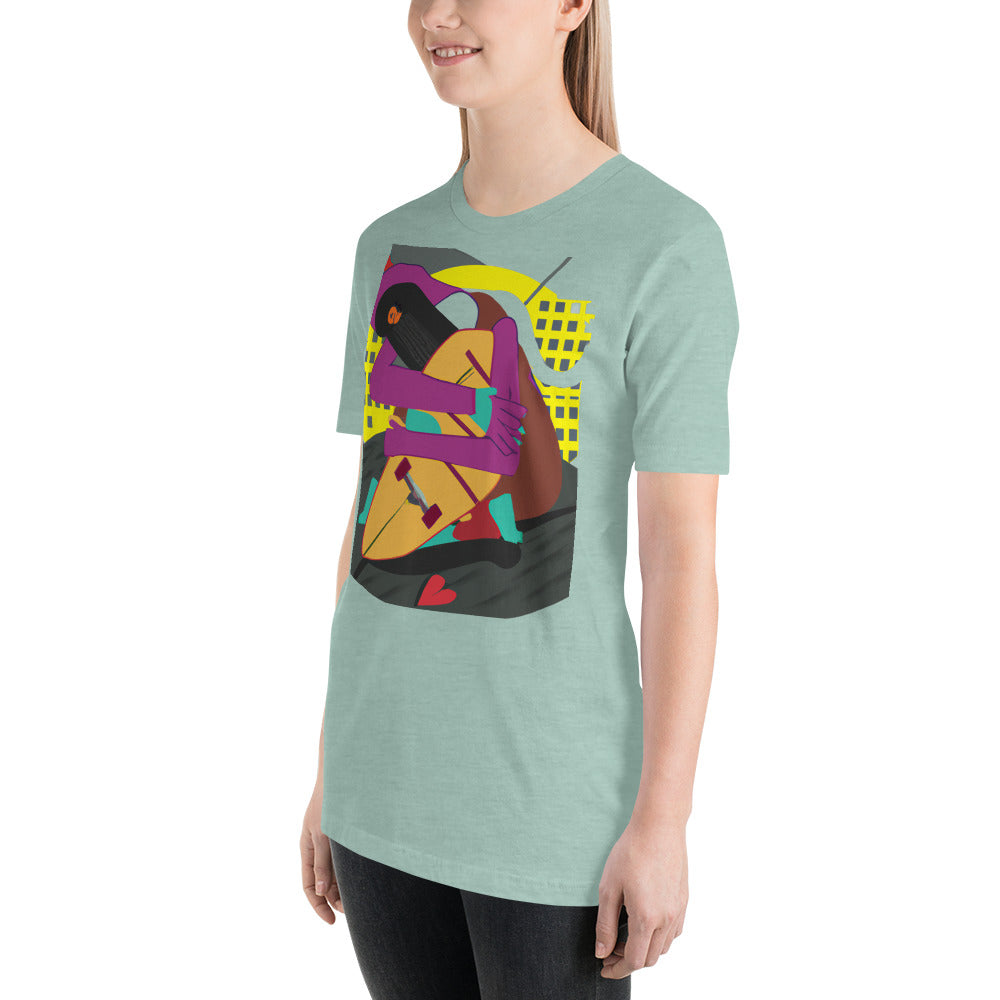 City Skate Project "love this board series" Unisex t-shirt Cubism 1