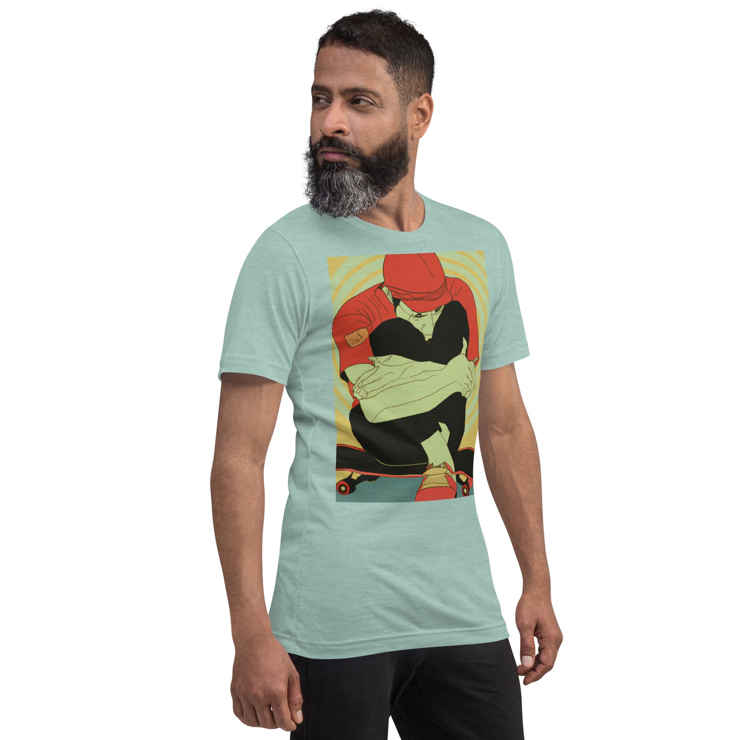 City Skate Project "love this board series" Unisex t-shirt ArtDeco 0