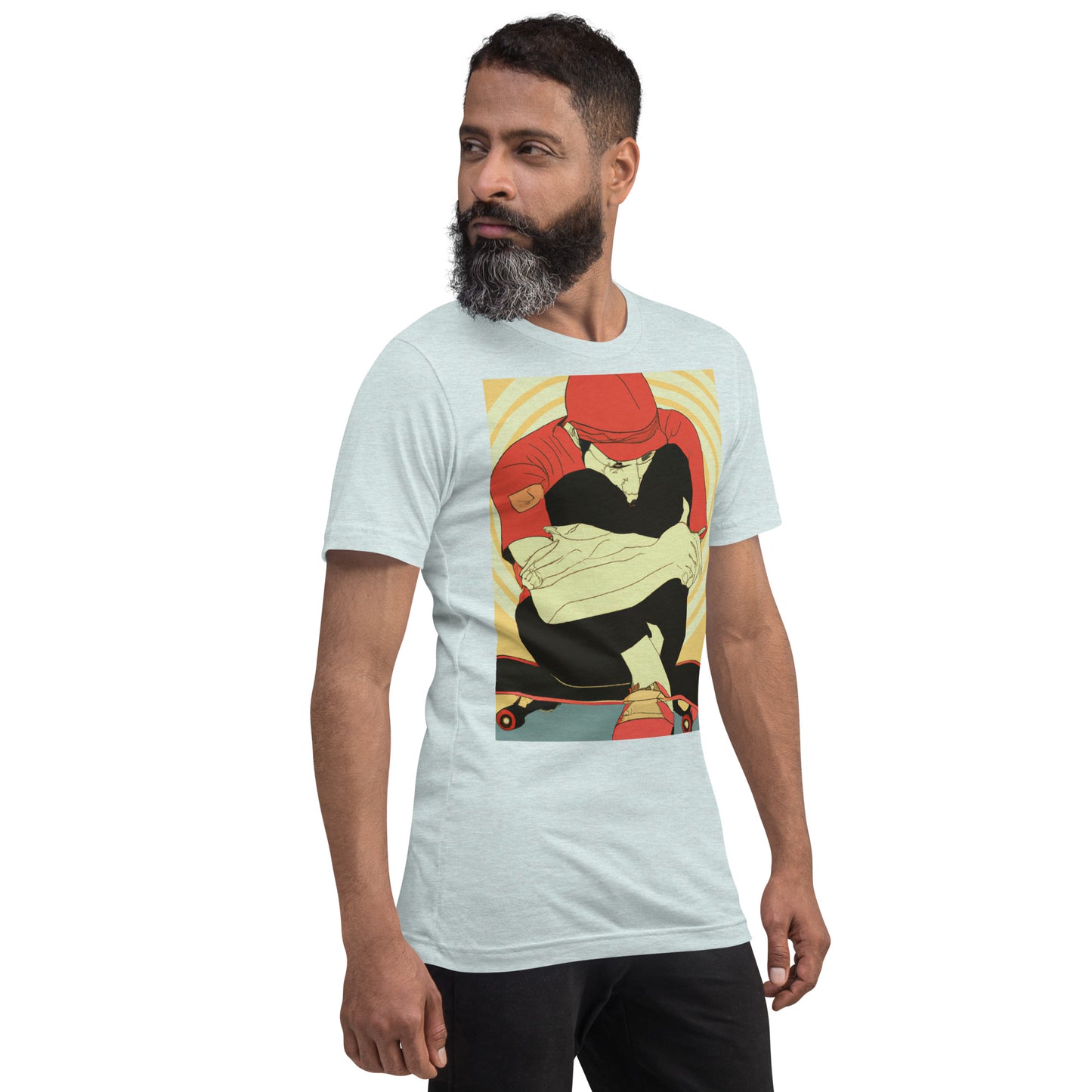 City Skate Project "love this board series" Unisex t-shirt ArtDeco 0