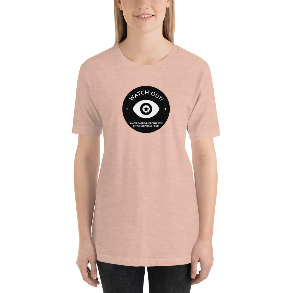 Watch out Skateboarding in progress Unisex t-shirt