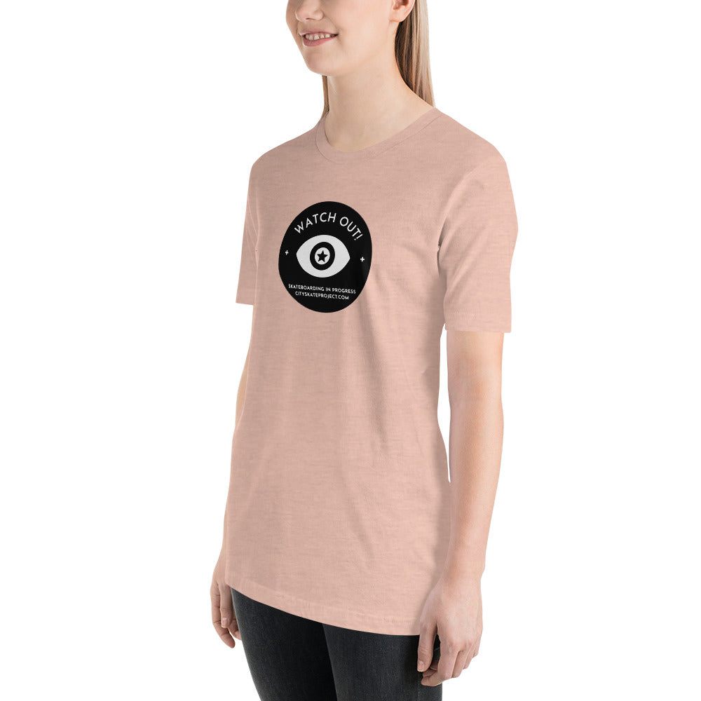 Watch out Skateboarding in progress Unisex t-shirt