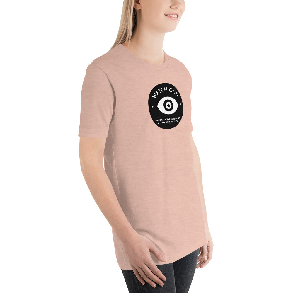 Watch out Skateboarding in progress Unisex t-shirt