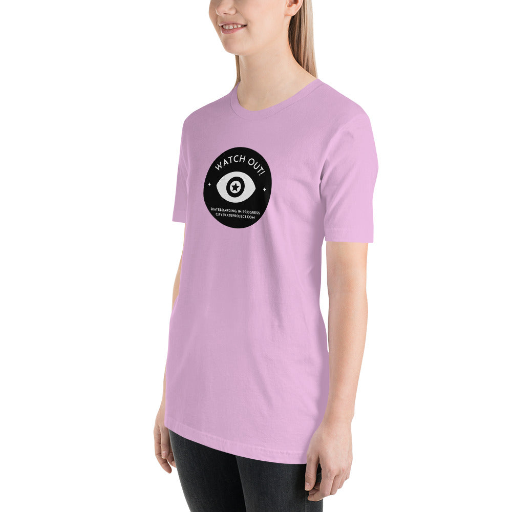 Watch out Skateboarding in progress Unisex t-shirt