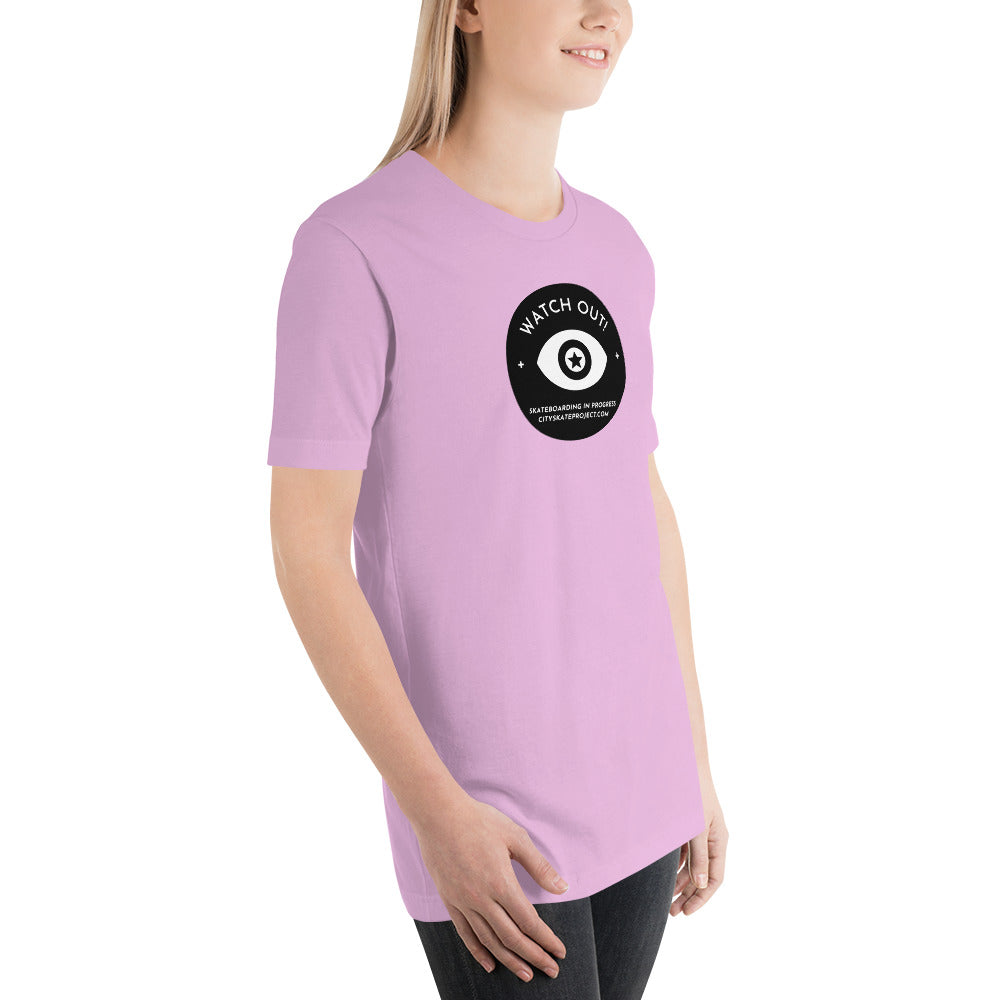 Watch out Skateboarding in progress Unisex t-shirt