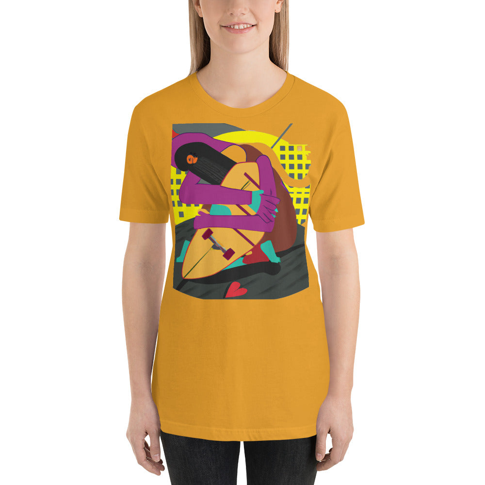 City Skate Project "love this board series" Unisex t-shirt Cubism 1