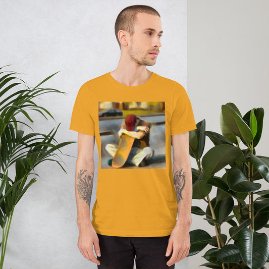 City Skate Project "love this board series" Unisex t-shirt impressionistic 3