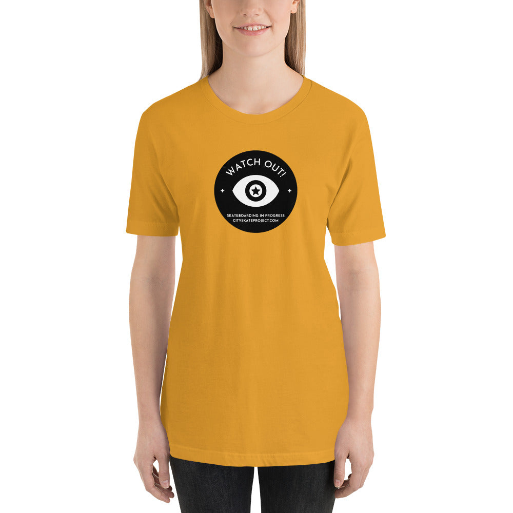 Watch out Skateboarding in progress Unisex t-shirt