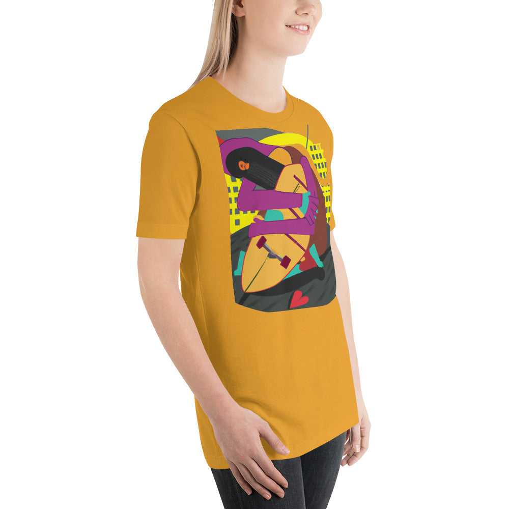 City Skate Project "love this board series" Unisex t-shirt Cubism 1
