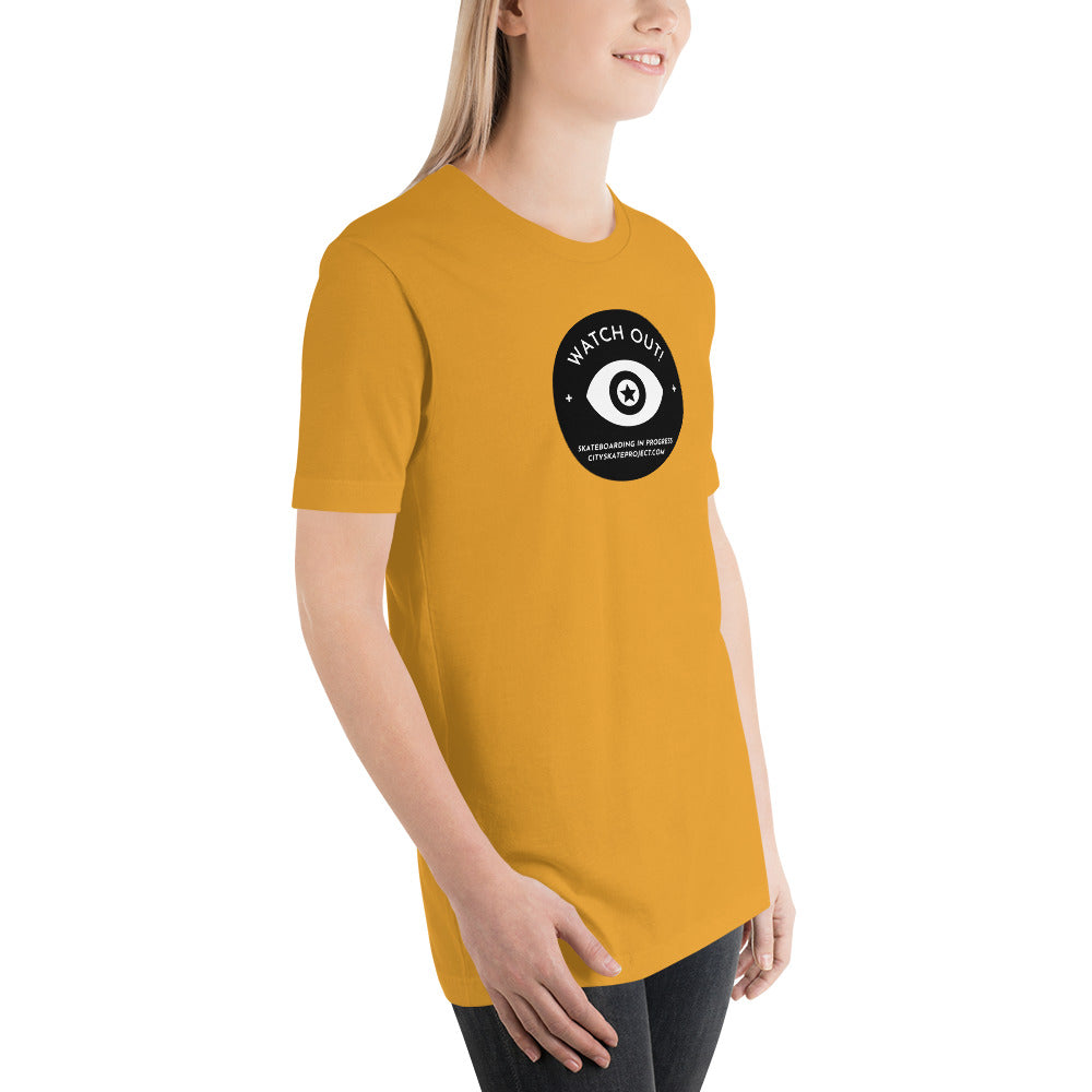 Watch out Skateboarding in progress Unisex t-shirt