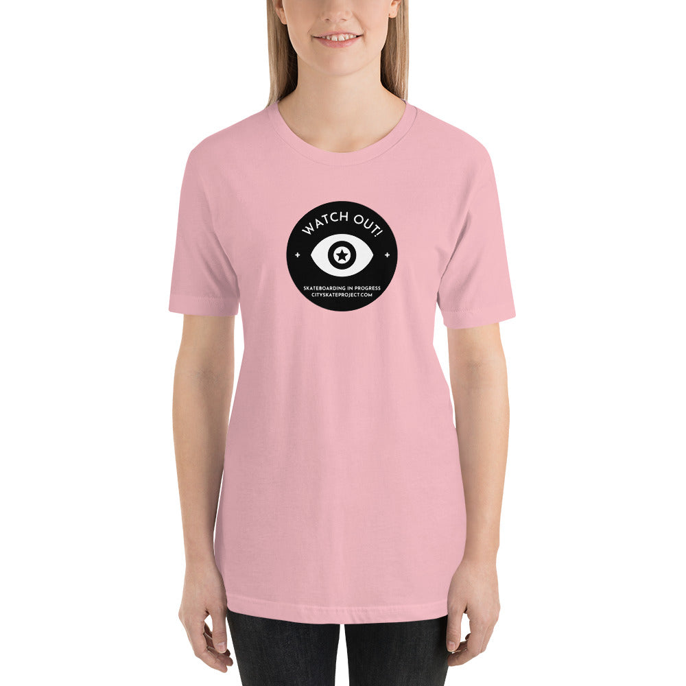 Watch out Skateboarding in progress Unisex t-shirt