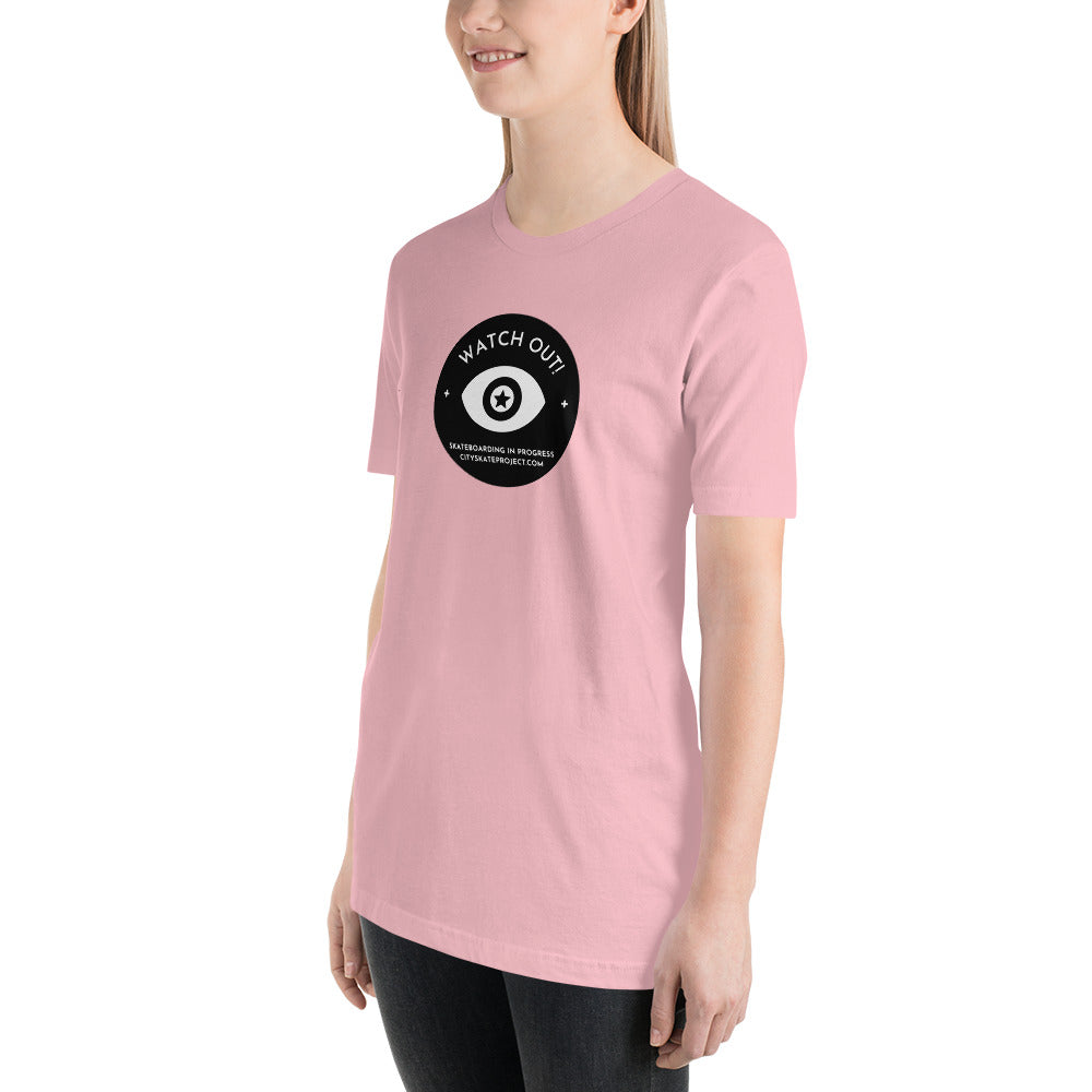 Watch out Skateboarding in progress Unisex t-shirt
