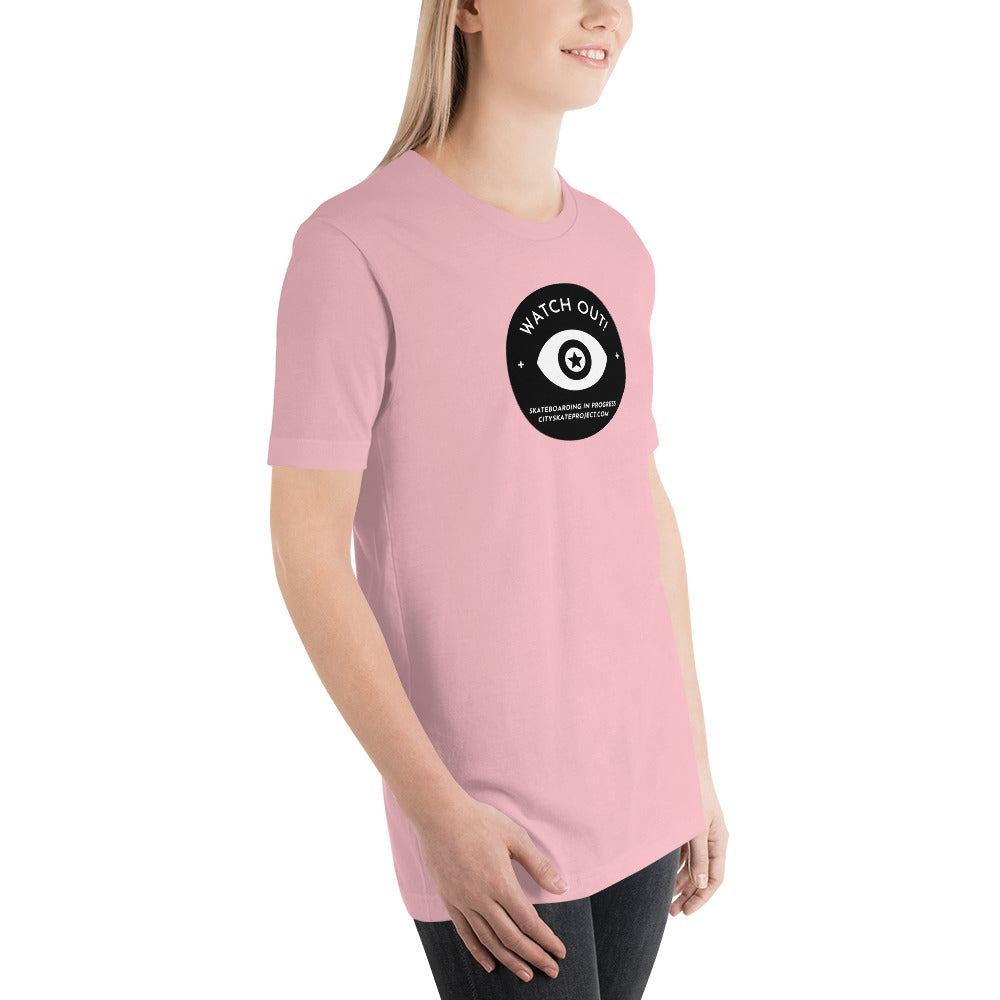 Watch out Skateboarding in progress Unisex t-shirt