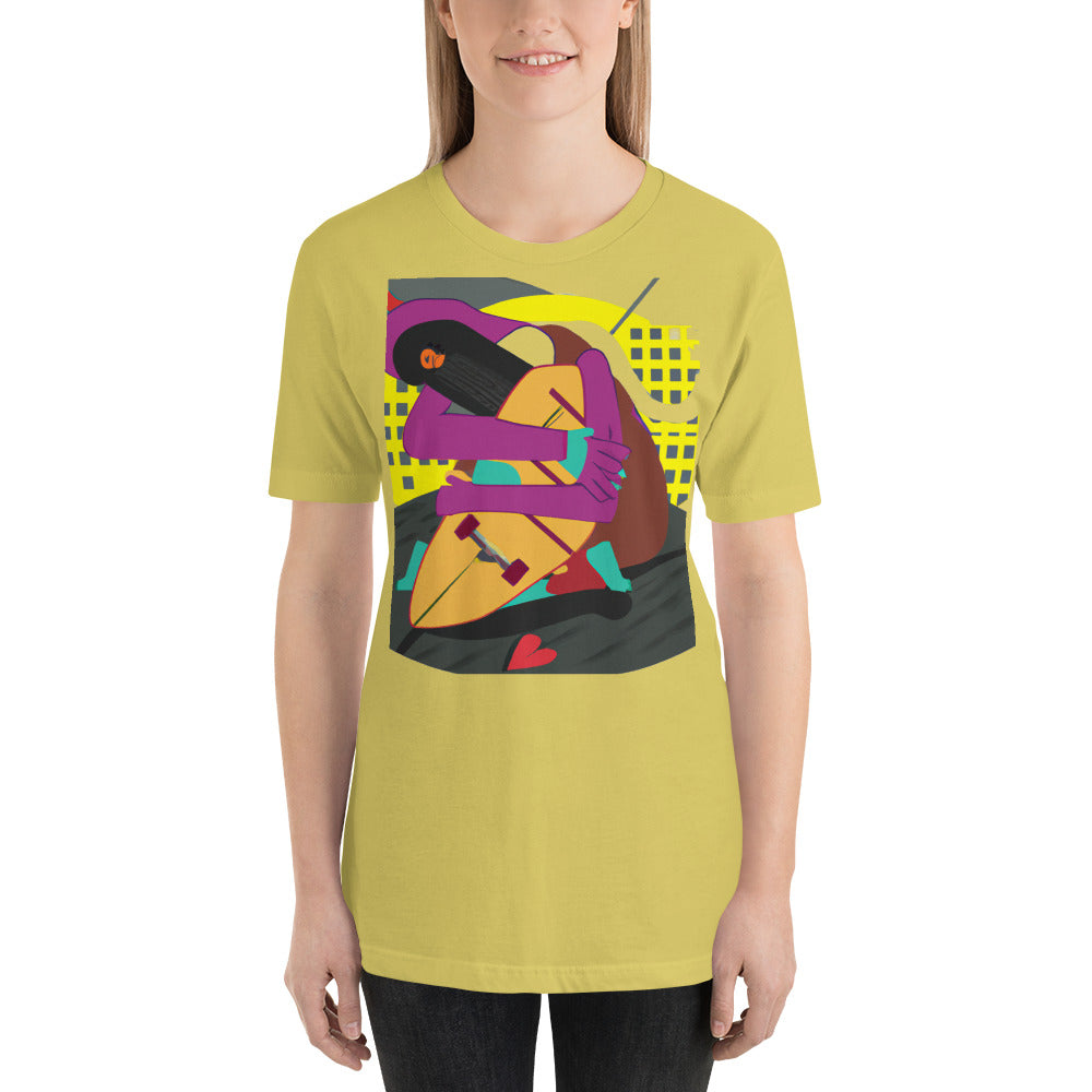 City Skate Project "love this board series" Unisex t-shirt Cubism 1
