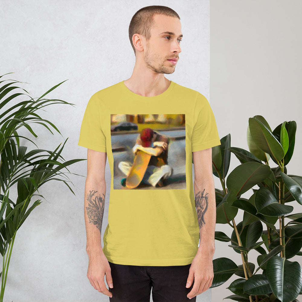 City Skate Project "love this board series" Unisex t-shirt impressionistic 3